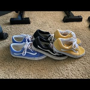 3 Pairs of Vans all Women’s Size 10 Men’s 8.5